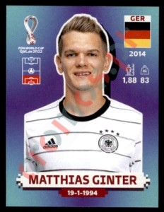 GER5 Matthias Ginter – FIFA World Cup Qatar 2022 Panini