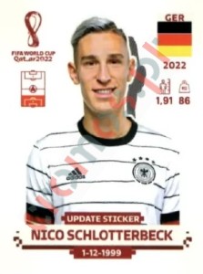 GER6x Nico Schlotterbeck – FIFA World Cup Qatar 2022 Panini