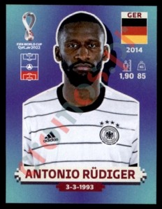GER9 Antonio Rüdiger – FIFA World Cup Qatar 2022 Panini