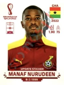 GHA3x Manaf Nurudeen – FIFA World Cup Qatar 2022 Panini