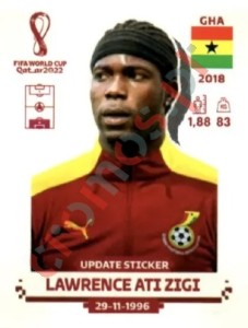 GHA4x Lawrence Ati Zigi – FIFA World Cup Qatar 2022 Panini
