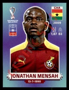 GHA9 Jonathan Mensah – FIFA World Cup Qatar 2022 Panini