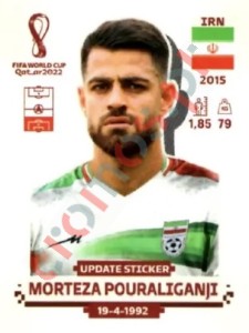 IRN11x Morteza Pouraliganji – FIFA World Cup Qatar 2022 Panini