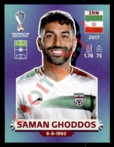 IRN19 Saman Ghoddos – FIFA World Cup Qatar 2022 Panini