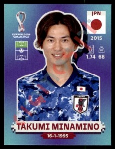 JPN18 Takumi Minamino – FIFA World Cup Qatar 2022 Panini