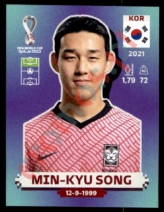 KOR20 Min-kyu Song – FIFA World Cup Qatar 2022 Panini