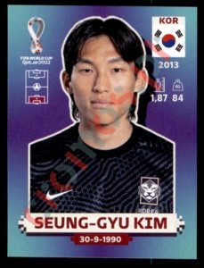 KOR3 Seung-gyu Kim – FIFA World Cup Qatar 2022 Panini
