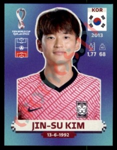 KOR9 Jin-su Kim – FIFA World Cup Qatar 2022 Panini