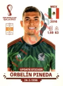 MEX12x Orbelín Pineda – FIFA World Cup Qatar 2022 Panini