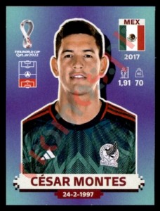 MEX7 César Montes – FIFA World Cup Qatar 2022 Panini