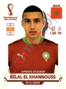 MAR16x Bilal El Khannouss – FIFA World Cup Qatar 2022 Panini