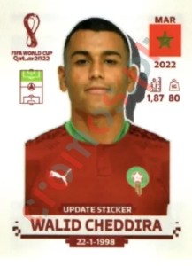 MAR20x Walid Cheddira – FIFA World Cup Qatar 2022 Panini