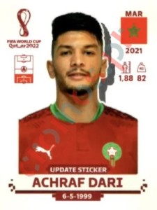 MAR7x Achraf Dari – FIFA World Cup Qatar 2022 Panini