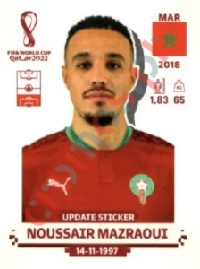 MAR8x Noussair Mazraoui – FIFA World Cup Qatar 2022 Panini