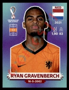 NED12 Ryan Gravenberch – FIFA World Cup Qatar 2022 Panini