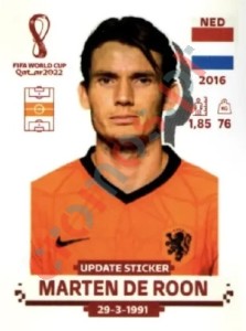 NED12x Marten De Roon – FIFA World Cup Qatar 2022 Panini