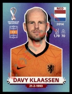 NED13 Davy Klaassen – FIFA World Cup Qatar 2022 Panini