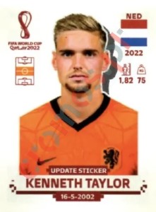 NED15x Kenneth Taylor – FIFA World Cup Qatar 2022 Panini