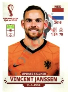 NED17x Vincent Janssen – FIFA World Cup Qatar 2022 Panini
