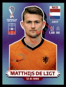 NED6 Matthijs de Ligt – FIFA World Cup Qatar 2022 Panini