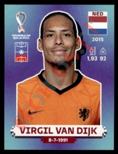 NED9 Virgil van Dijk – FIFA World Cup Qatar 2022 Panini