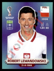 POL17 Robert Lewandowski – FIFA World Cup Qatar 2022 Panini