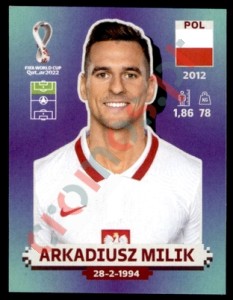 POL18 Arkadiusz Milik – FIFA World Cup Qatar 2022 Panini