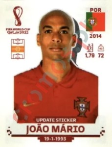 POR15x João Mário – FIFA World Cup Qatar 2022 Panini