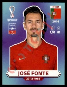 POR6 José Fonte – FIFA World Cup Qatar 2022 Panini