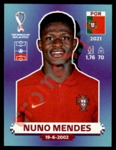 POR7 Nuno Mendes – FIFA World Cup Qatar 2022 Panini