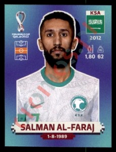 KSA12 Salman Al-Faraj – FIFA World Cup Qatar 2022 Panini