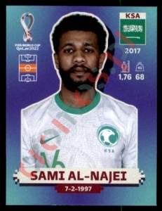 KSA14 Sami Al-Najei – FIFA World Cup Qatar 2022 Panini