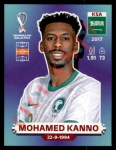 KSA16 Mohamed Kanno – FIFA World Cup Qatar 2022 Panini