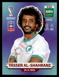 KSA9 Yasser Al-Shahrani – FIFA World Cup Qatar 2022 Panini