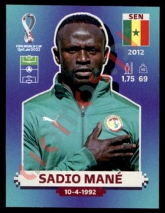 SEN19 Sadio Mané – FIFA World Cup Qatar 2022 Panini