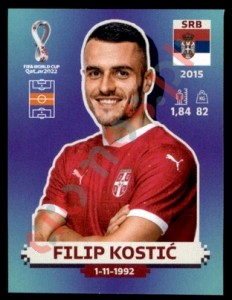 SRB10 Filip Kostić – FIFA World Cup Qatar 2022 Panini