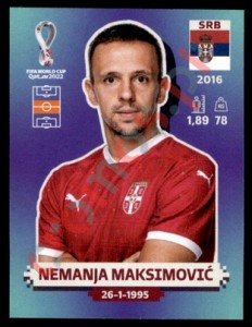 SRB13 Nemanja Maksimović – FIFA World Cup Qatar 2022 Panini