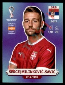 SRB14 Sergej Milinković-Savić – FIFA World Cup Qatar 2022 Panini