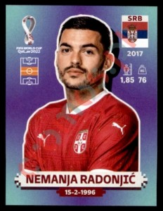 SRB15 Nemanja Radonjić – FIFA World Cup Qatar 2022 Panini