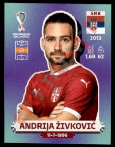 SRB16 Andrija Živković – FIFA World Cup Qatar 2022 Panini