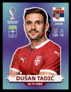 SRB19 Dušan Tadić – FIFA World Cup Qatar 2022 Panini