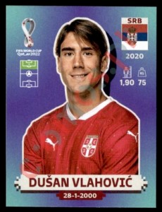 SRB20 Dušan Vlahović – FIFA World Cup Qatar 2022 Panini