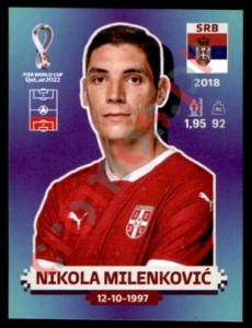 SRB5 Nikola Milenković – FIFA World Cup Qatar 2022 Panini
