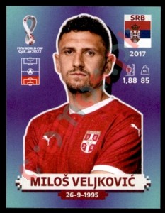 SRB7 Miloš Veljković – FIFA World Cup Qatar 2022 Panini