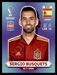 ESP15 Sergio Busquets – FIFA World Cup Qatar 2022 Panini