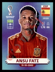 ESP17 Ansu Fati – FIFA World Cup Qatar 2022 Panini