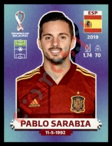 ESP20 Pablo Sarabia – FIFA World Cup Qatar 2022 Panini