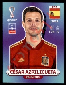 ESP5 César Azpilicueta – FIFA World Cup Qatar 2022 Panini