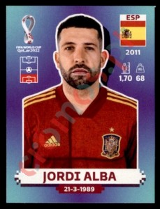 ESP7 Jordi Alba – FIFA World Cup Qatar 2022 Panini