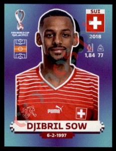 SUI13 Djibril Sow – FIFA World Cup Qatar 2022 Panini